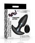 Bang! Bang! Thrusting & Vibrating Butt Plug - Black