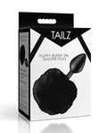 Tailz Tailz Fluffy Bunny Tail Silicone Plug - Black