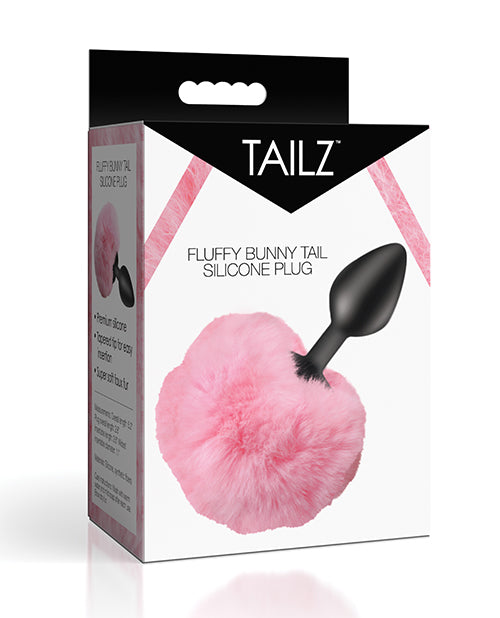 Tailz Tailz Fluffy Bunny Tail Silicone Plug - Pink