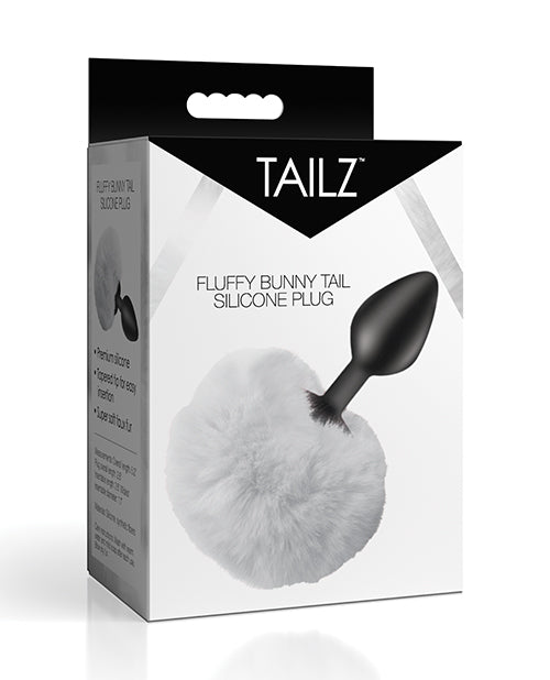 Tailz Tailz Fluffy Bunny Tail Silicone Plug - White