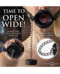 Not Regular Toys Master Series Plugged Silicone Feeding Gag - Black - Image 4