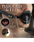 Not Regular Toys Master Series Plugged Silicone Feeding Gag - Black - Image 5