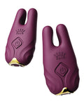 ZALO ZALO Nave Vibrating Nipple Clamps - Velvet Purple - Image 3
