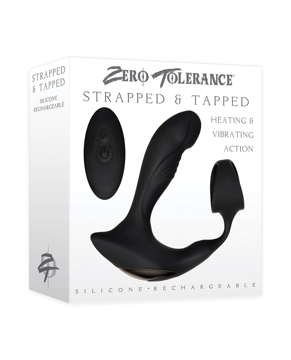 Zero Tolerance Zero Tolerance Strapped & Tapped Rechargeable Prostate Vibrator - Black