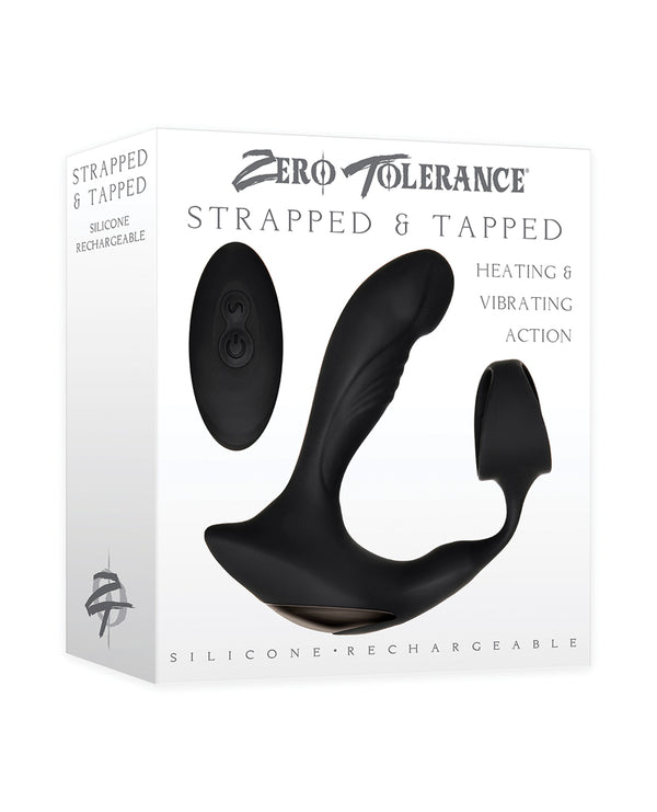 Zero Tolerance Zero Tolerance Strapped & Tapped Rechargeable Prostate Vibrator - Black