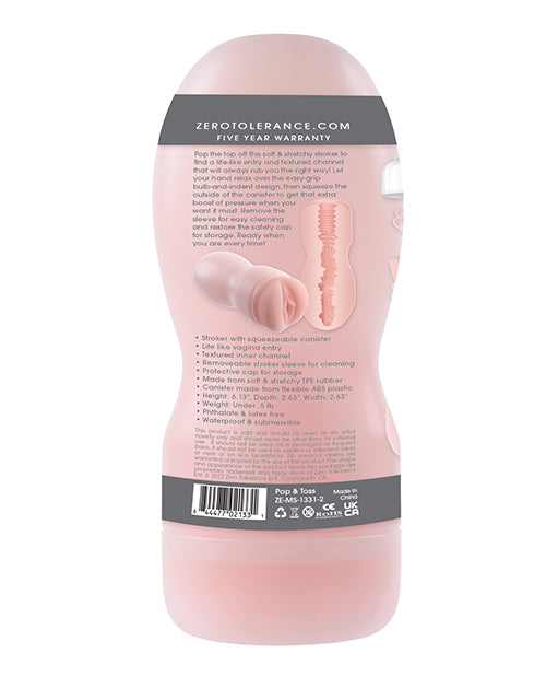 Zero Tolerance Zero Tolerance Pop & Toss Stroker - Light