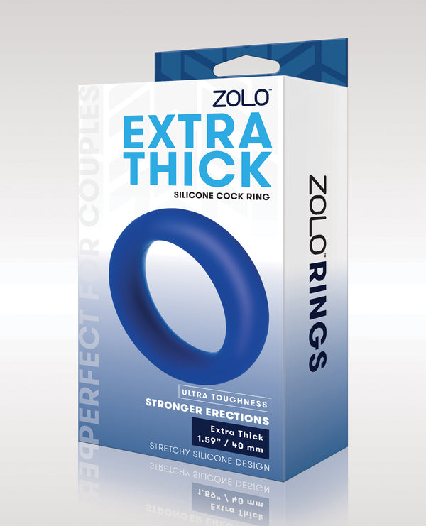 ZOLO ZOLO Extra Thick Silicone Cock Ring - Blue