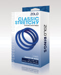 ZOLO ZOLO Stretchy Silicone Cock Rings - Blue